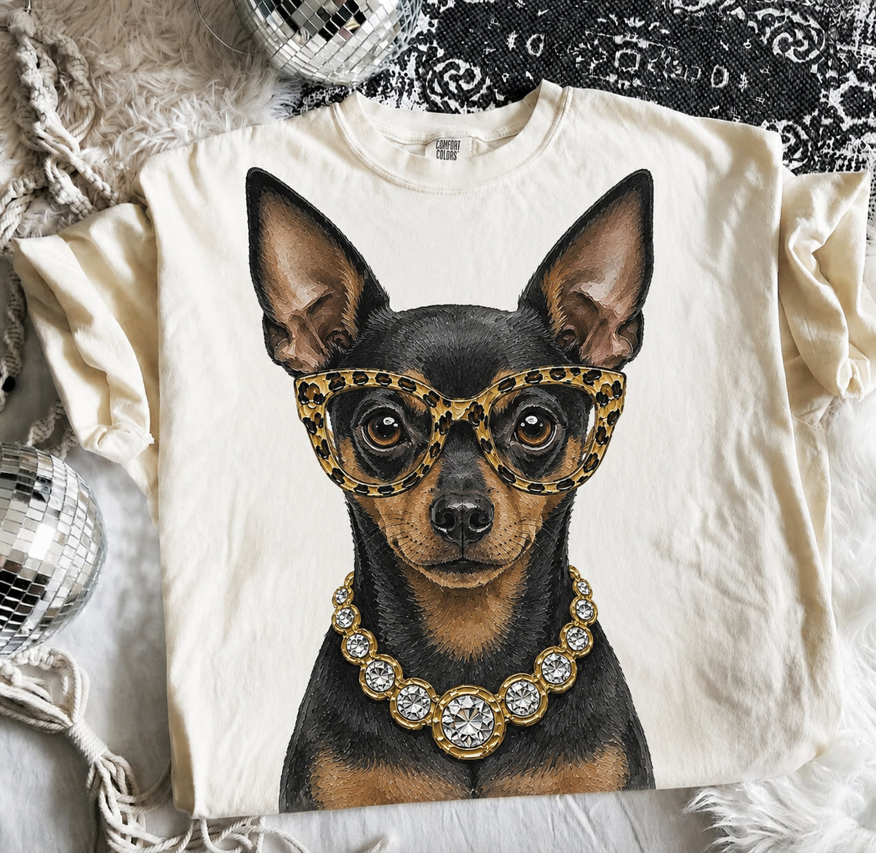 Ivory Boujee Min Pin Graphic Tee or Sweatshirt