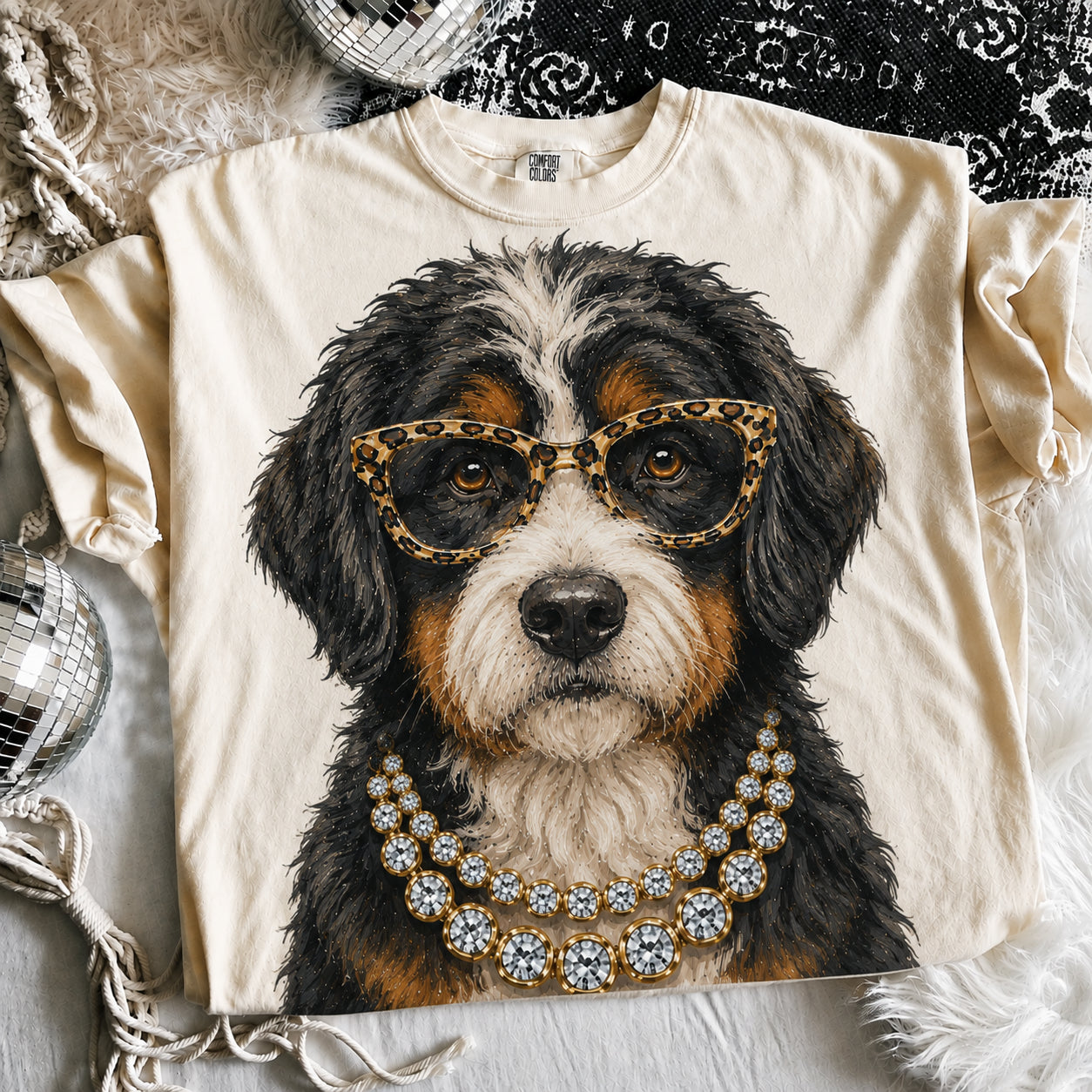 Ivory Boujee Bernedoodle Graphic Tee or Sweatshirt