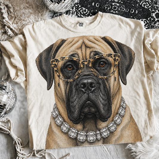 Ivory Boujee Mastiff Graphic Tee or Sweatshirt