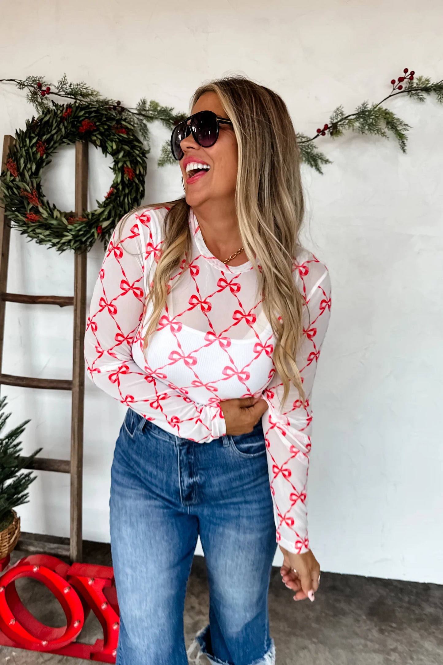 Pre Order: Christmas Dress It Up Mesh Tops