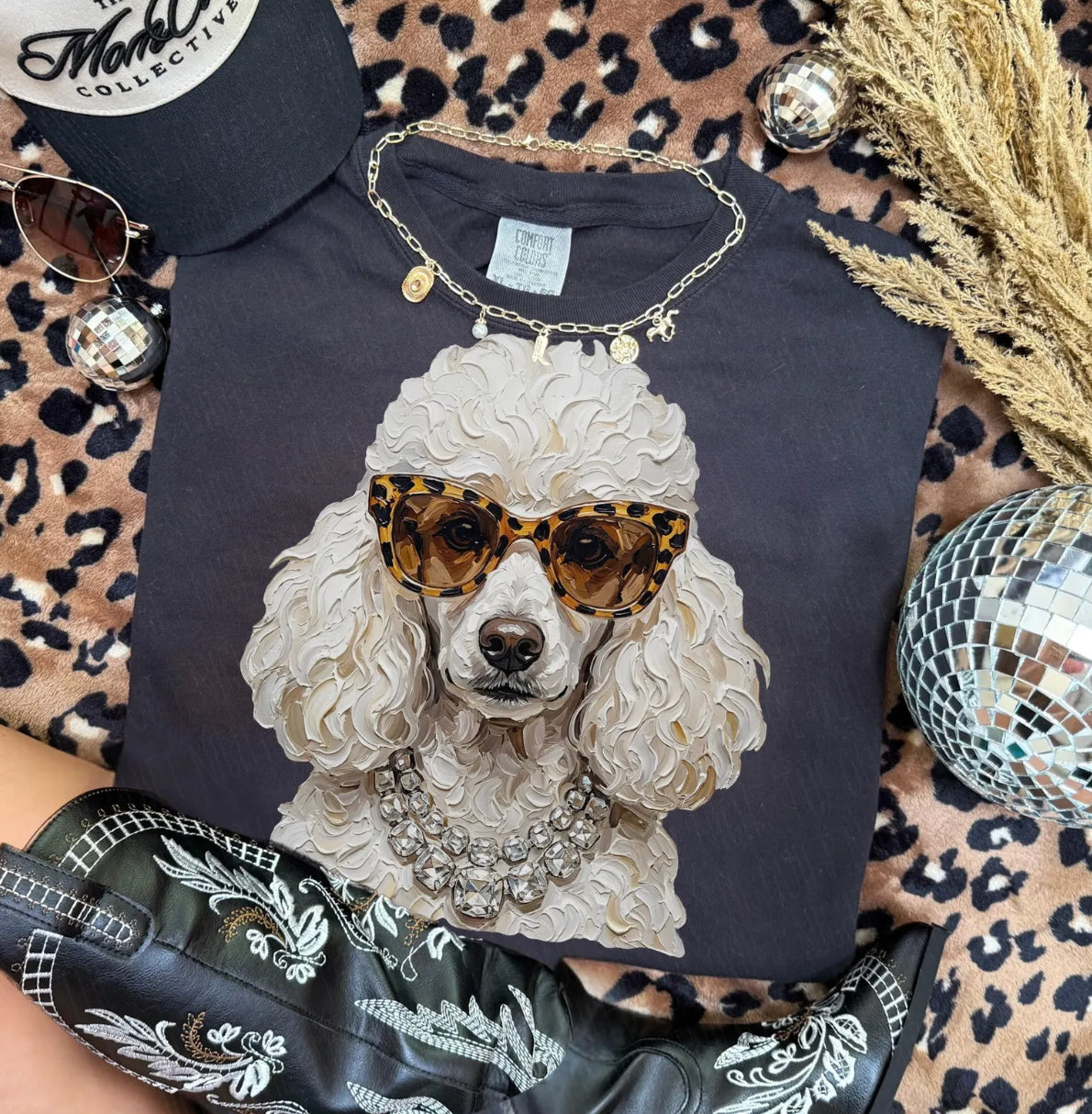Black Boujee Poodle Graphic Tee or Sweatshirt