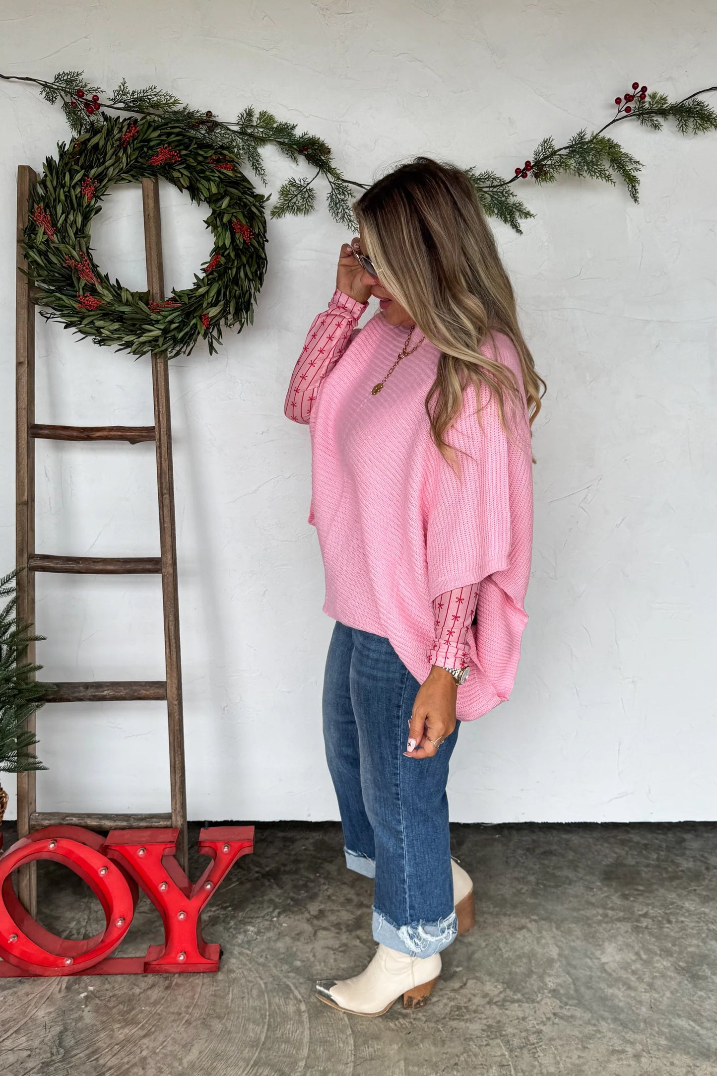 Pre Order: Christmas Meg Pullover Poncho