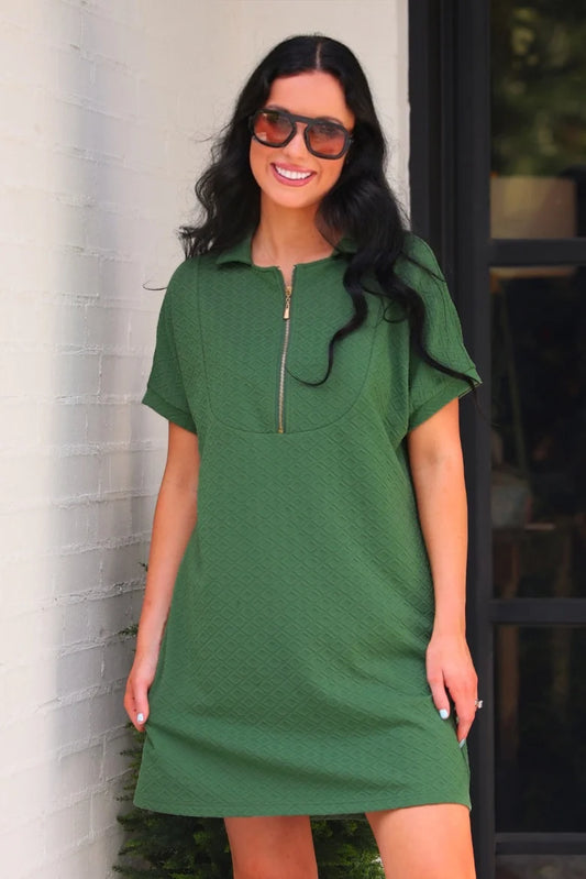 PRE ORDER: Olive Textured Dress