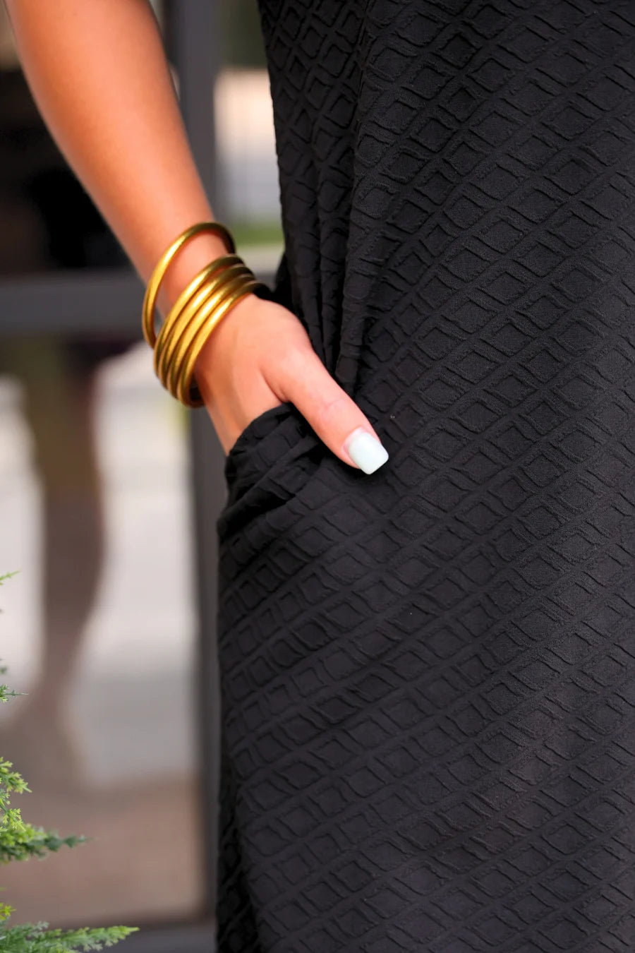 PRE ORDER: Black Textured Dress