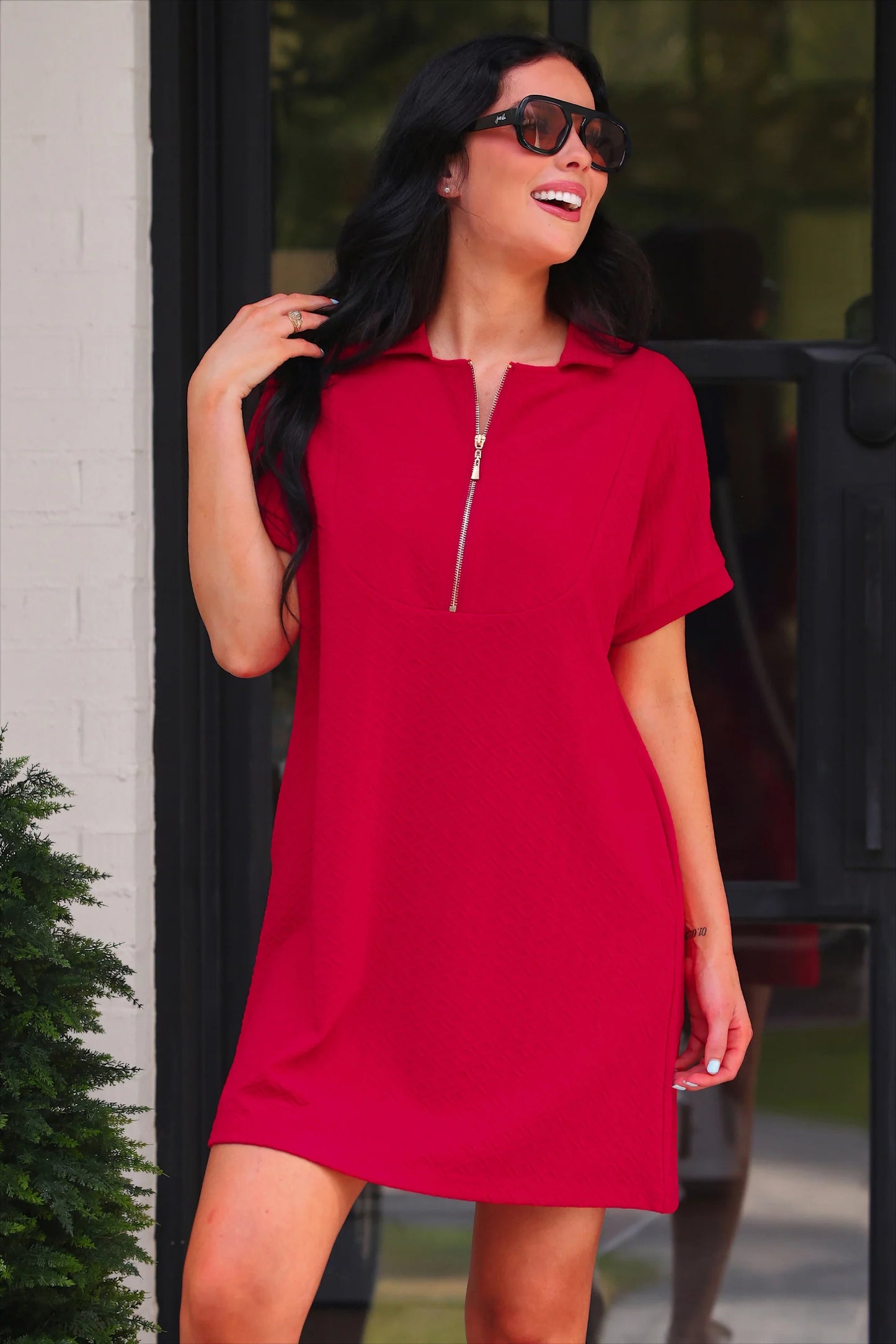 PRE ORDER: Red Textured Dress