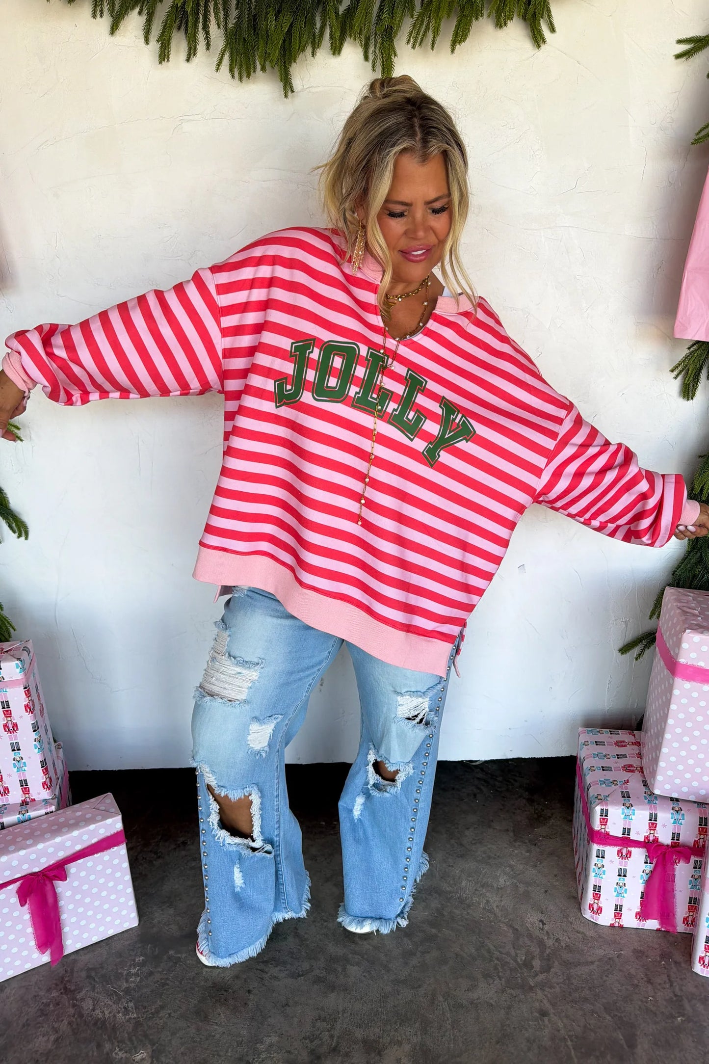 PRE ORDER: Jolly & Merry Oversized Pullover