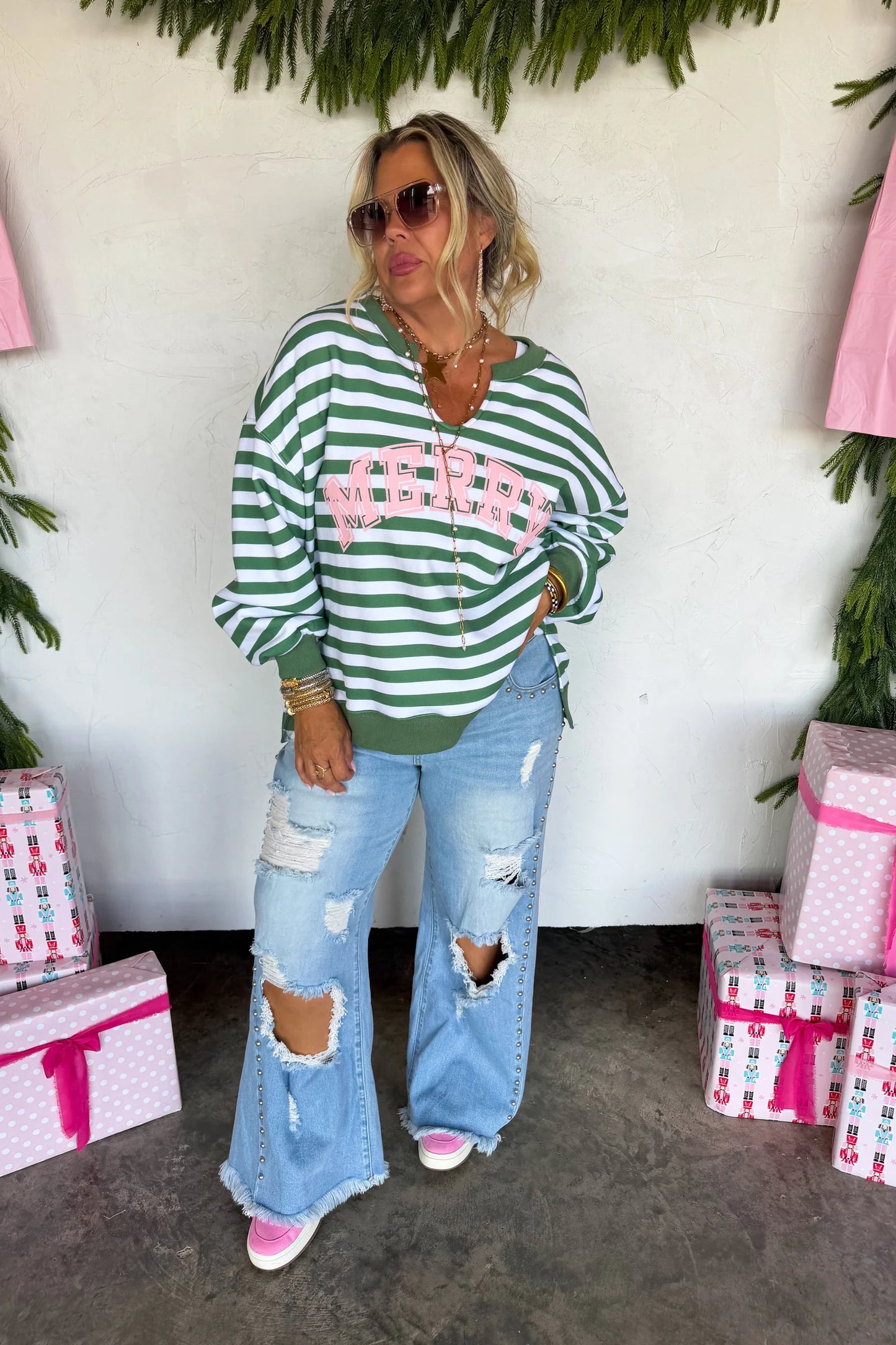 PRE ORDER: Jolly & Merry Oversized Pullover