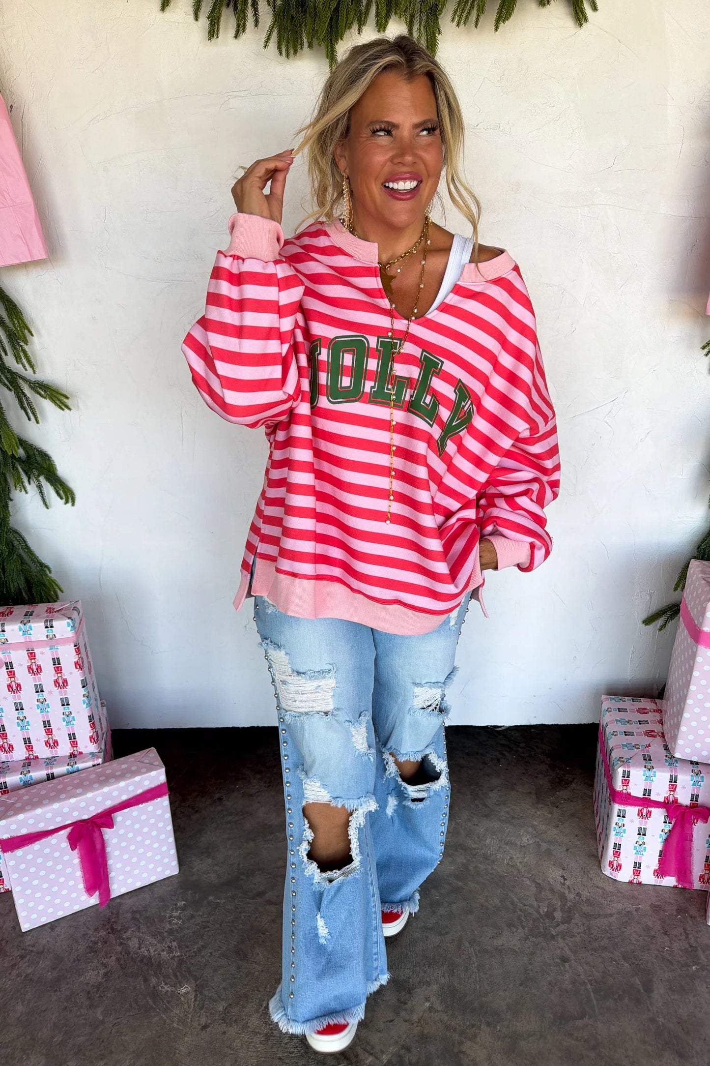 PRE ORDER: Jolly & Merry Oversized Pullover