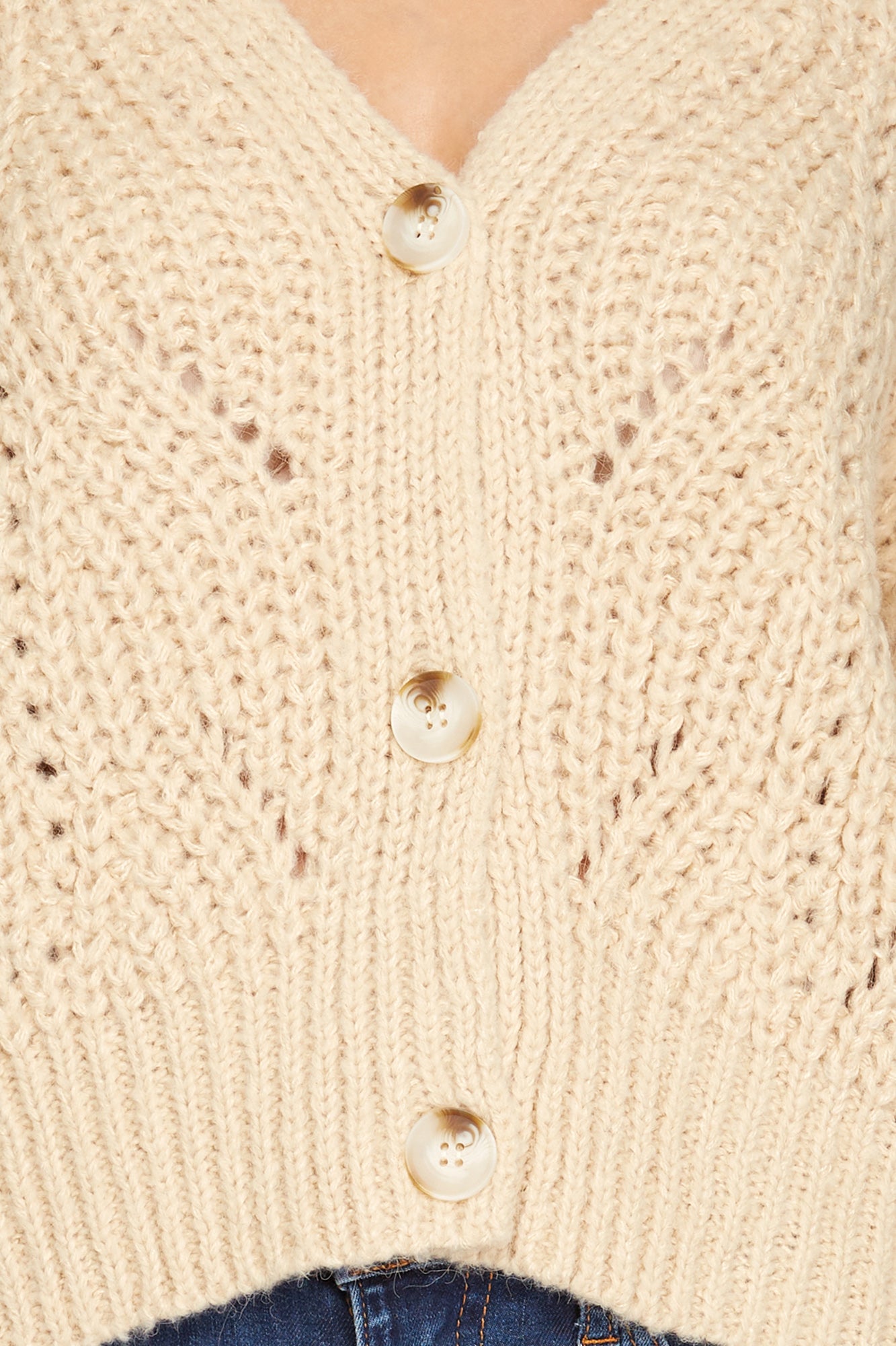 Taupe Long Sleeve Button Down Knit Sweater Cardigan