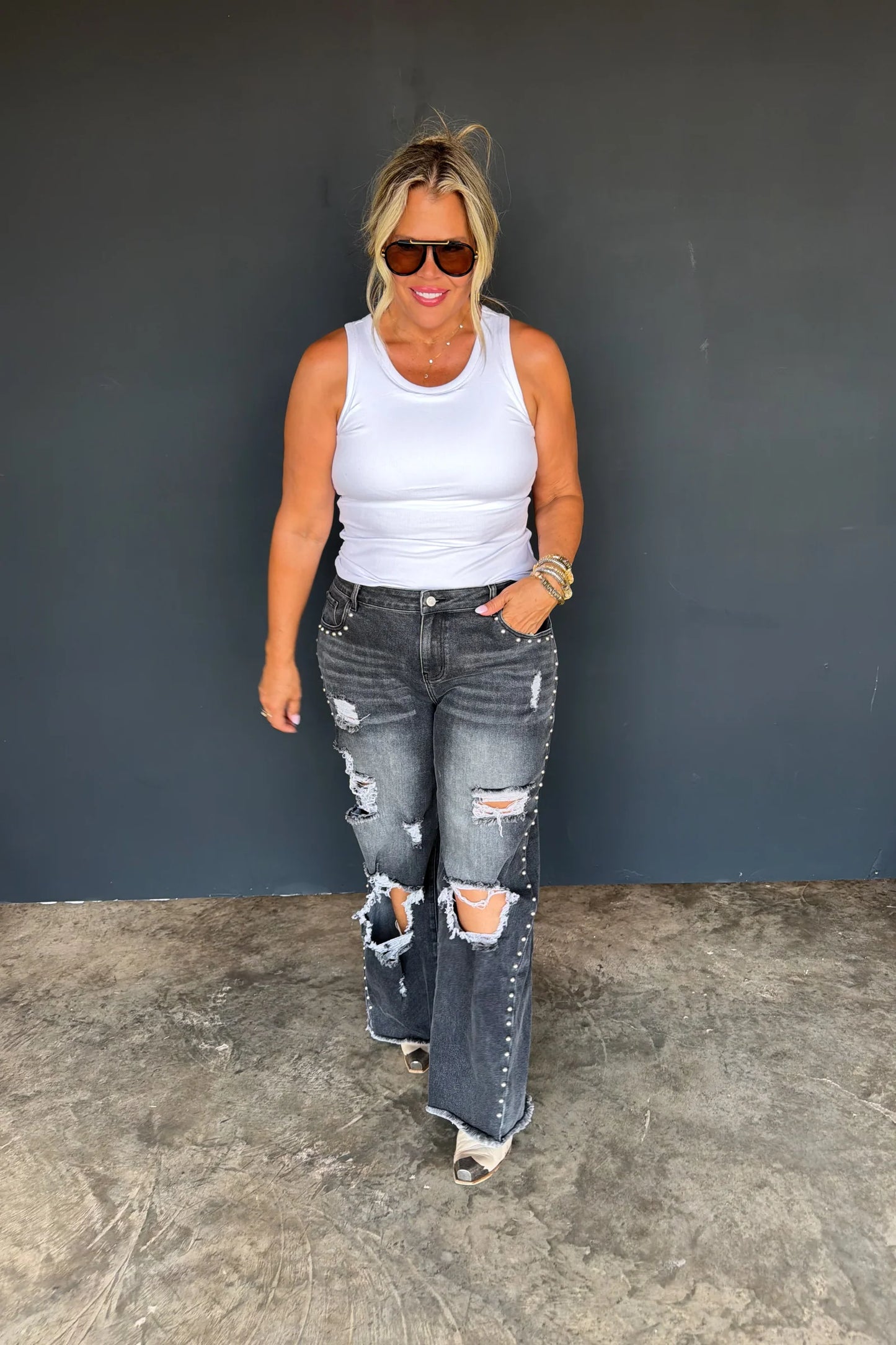 Pre order: Off The Grid Studded Jeans