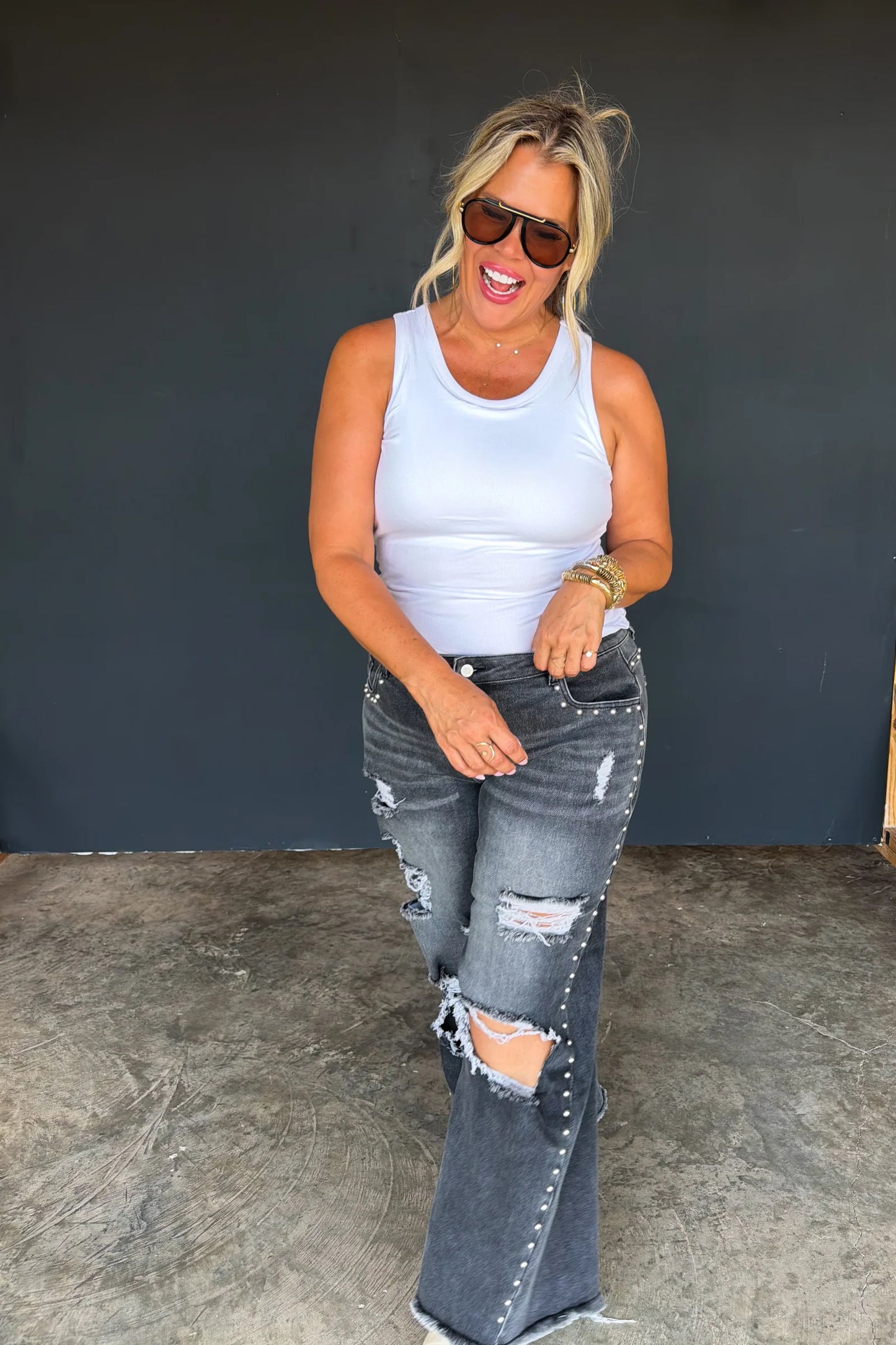 Pre order: Off The Grid Studded Jeans
