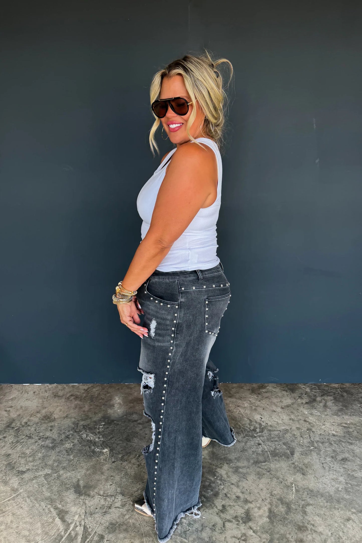 Pre order: Off The Grid Studded Jeans