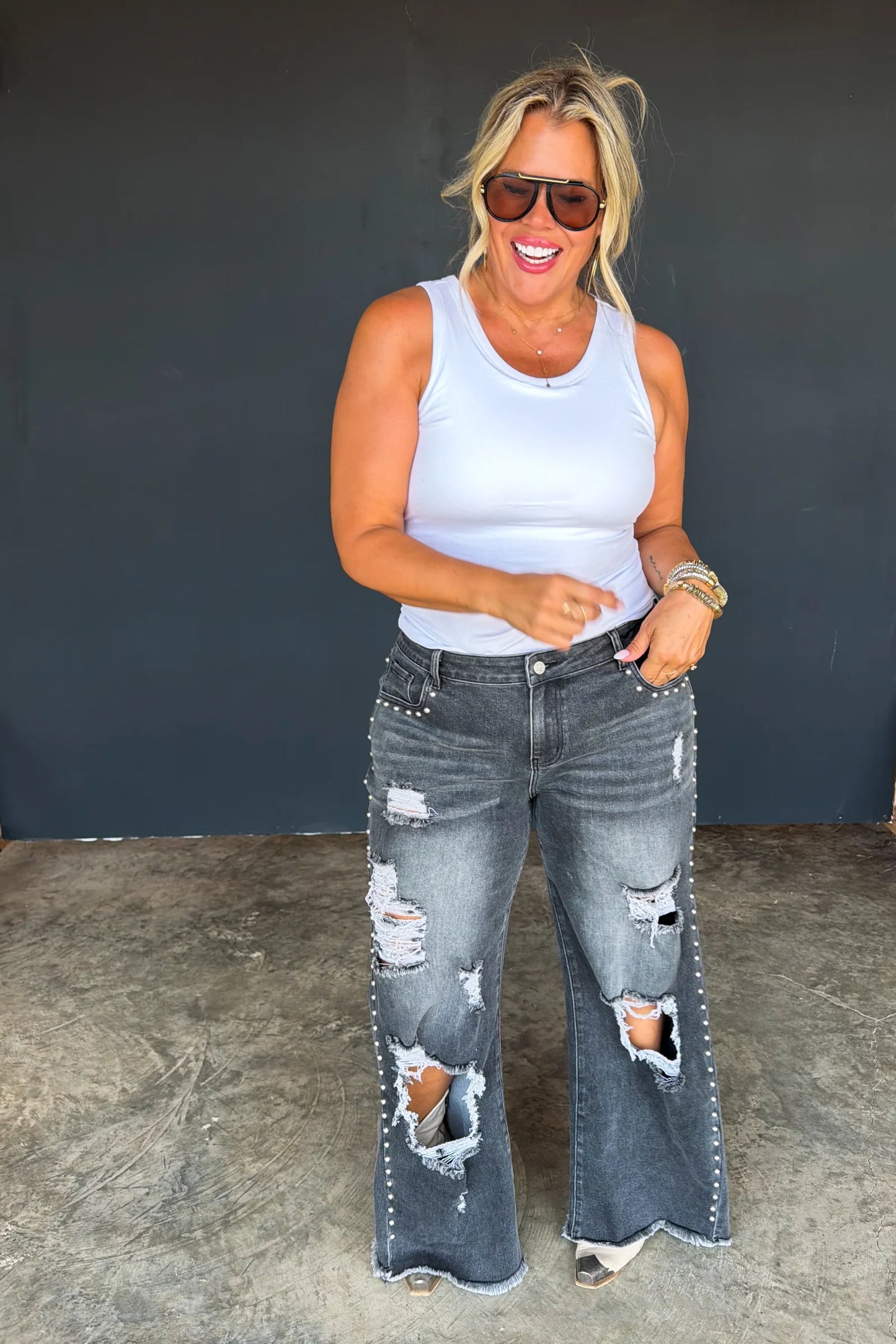Pre order: Off The Grid Studded Jeans