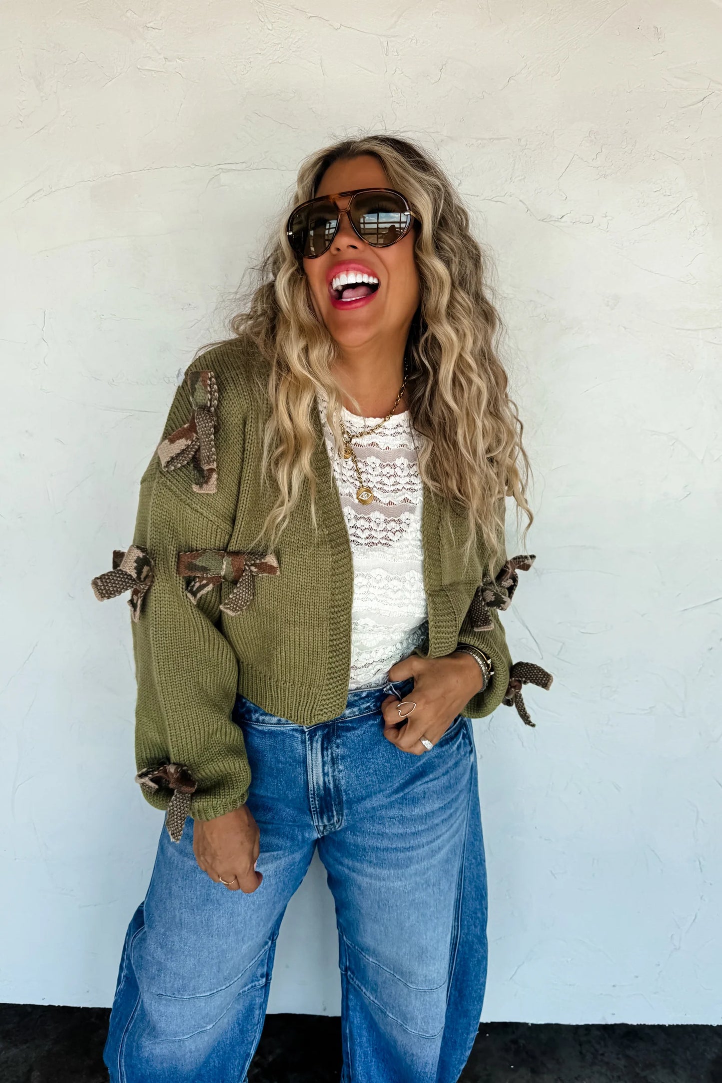 Pre Order: Sloane Bow Knit Cardigan
