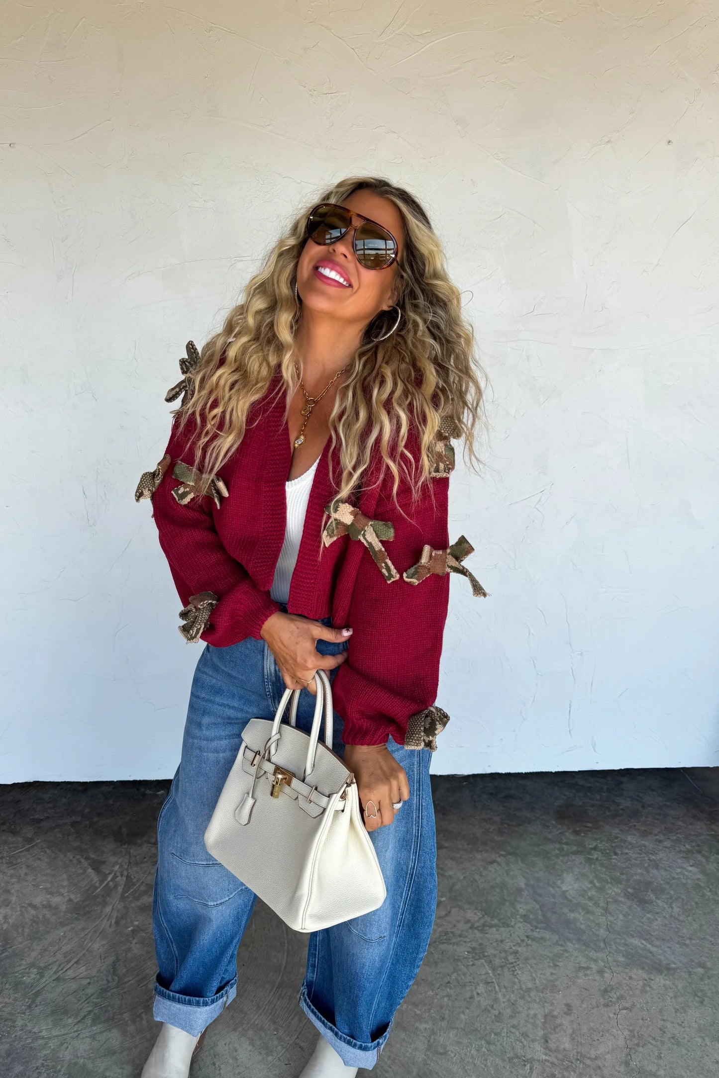 Pre Order: Sloane Bow Knit Cardigan