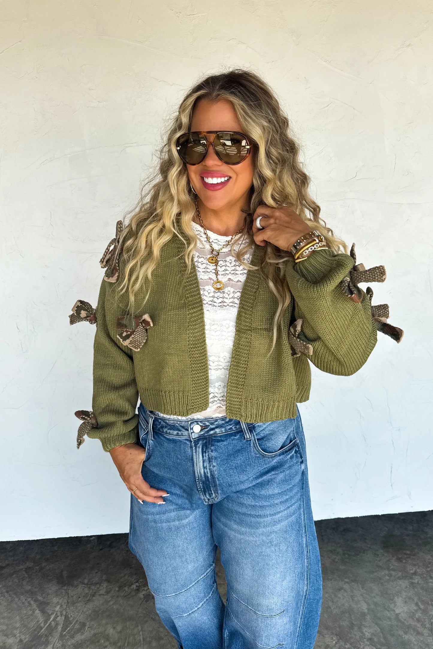 Pre Order: Sloane Bow Knit Cardigan