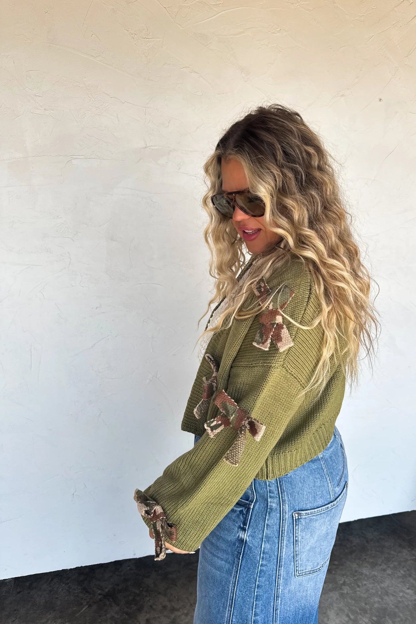 Pre Order: Sloane Bow Knit Cardigan
