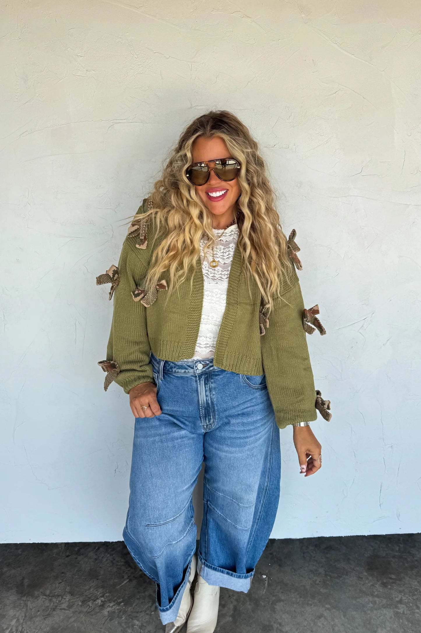 Pre Order: Sloane Bow Knit Cardigan