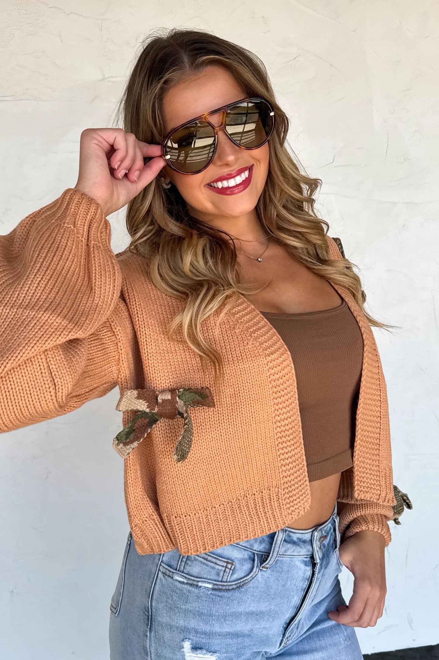 Pre Order: Sloane Bow Knit Cardigan
