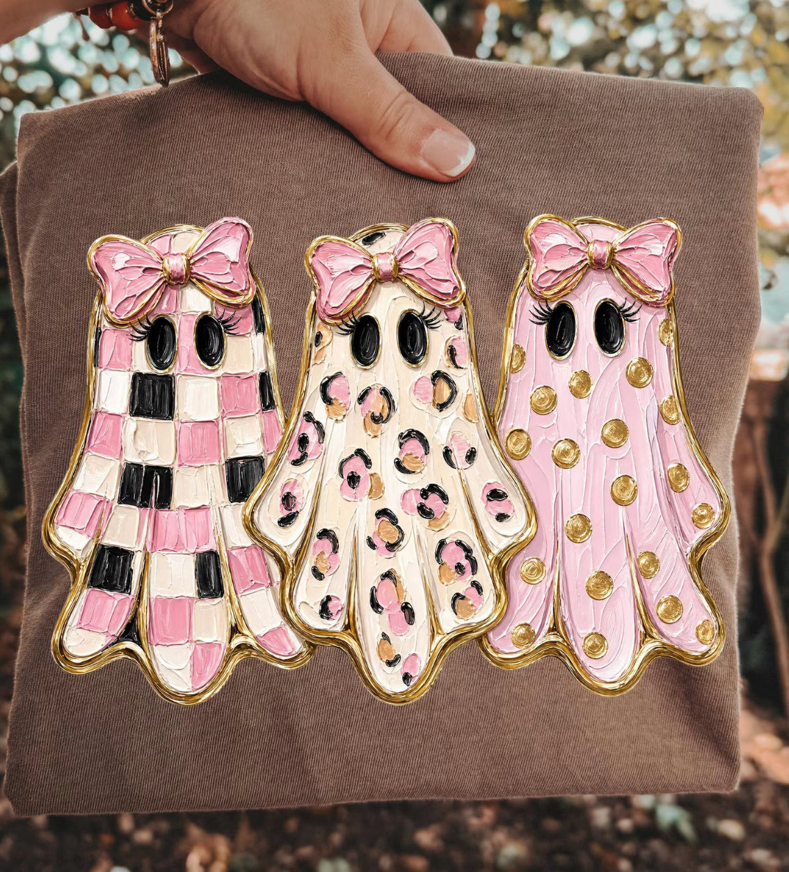 Espresso Pink Pastel Ghosties Graphic Tee or Sweatshirt