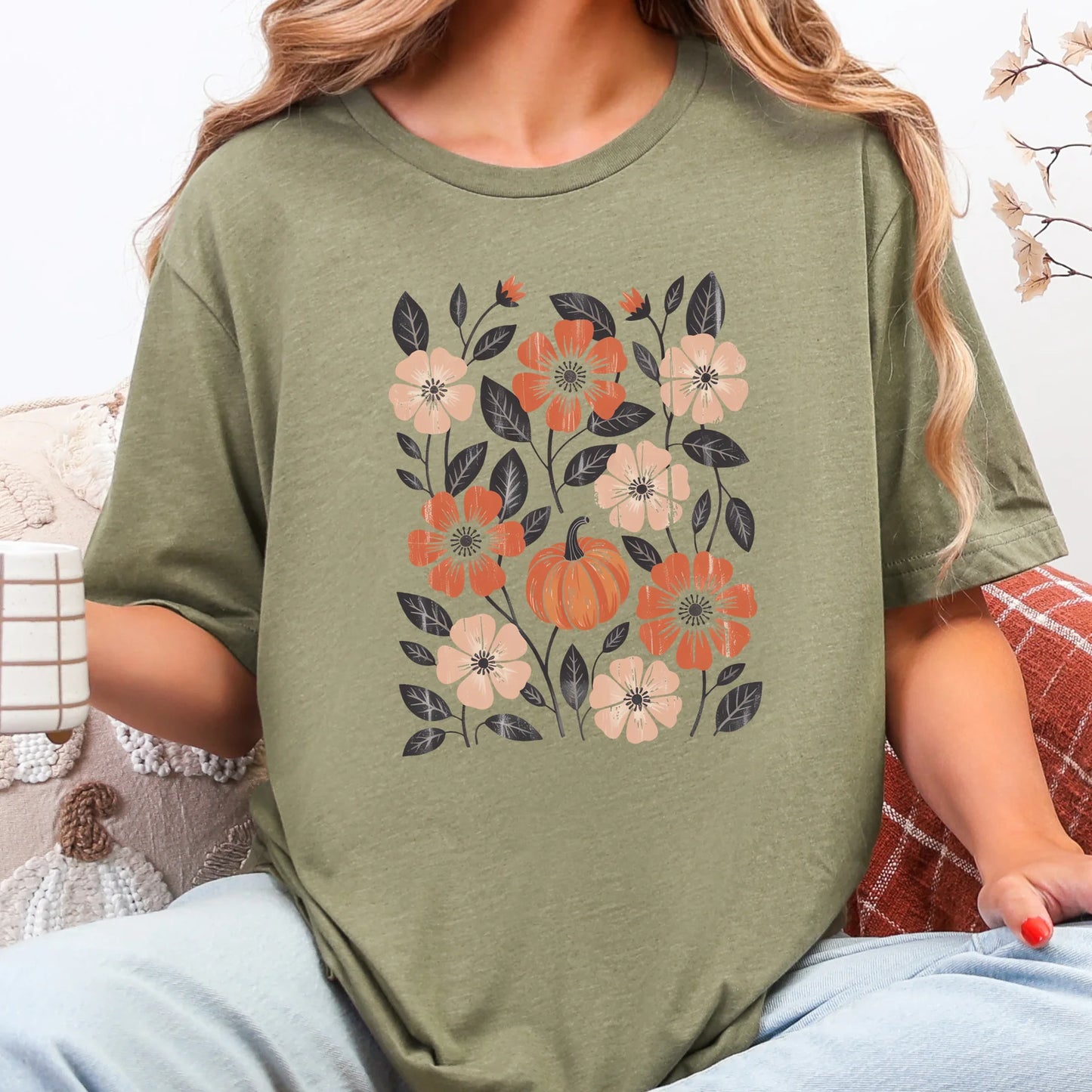 Boho Floral Fall Graphic Tee - 3 color options