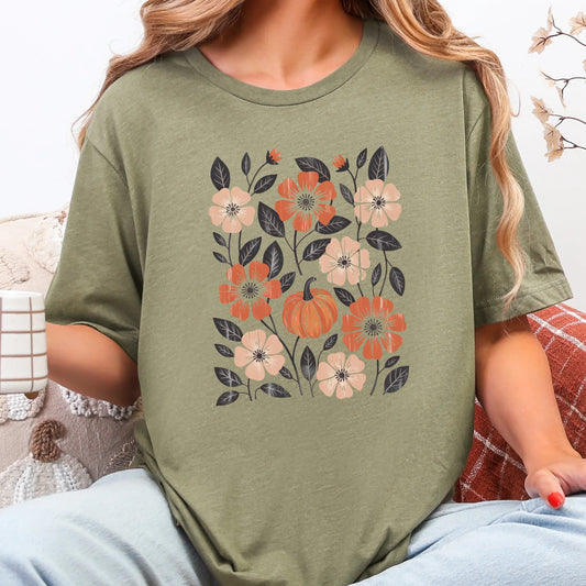 Boho Floral Fall Graphic Tee - 3 color options