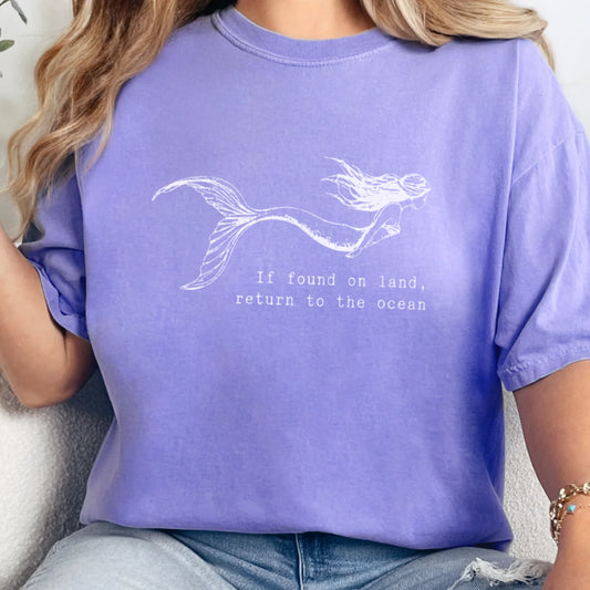 Mermaid Return To Land Graphic Tee - 3 colors