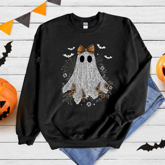 Halloween Ghost Graphic Tee or Sweatshirt - 2 color options