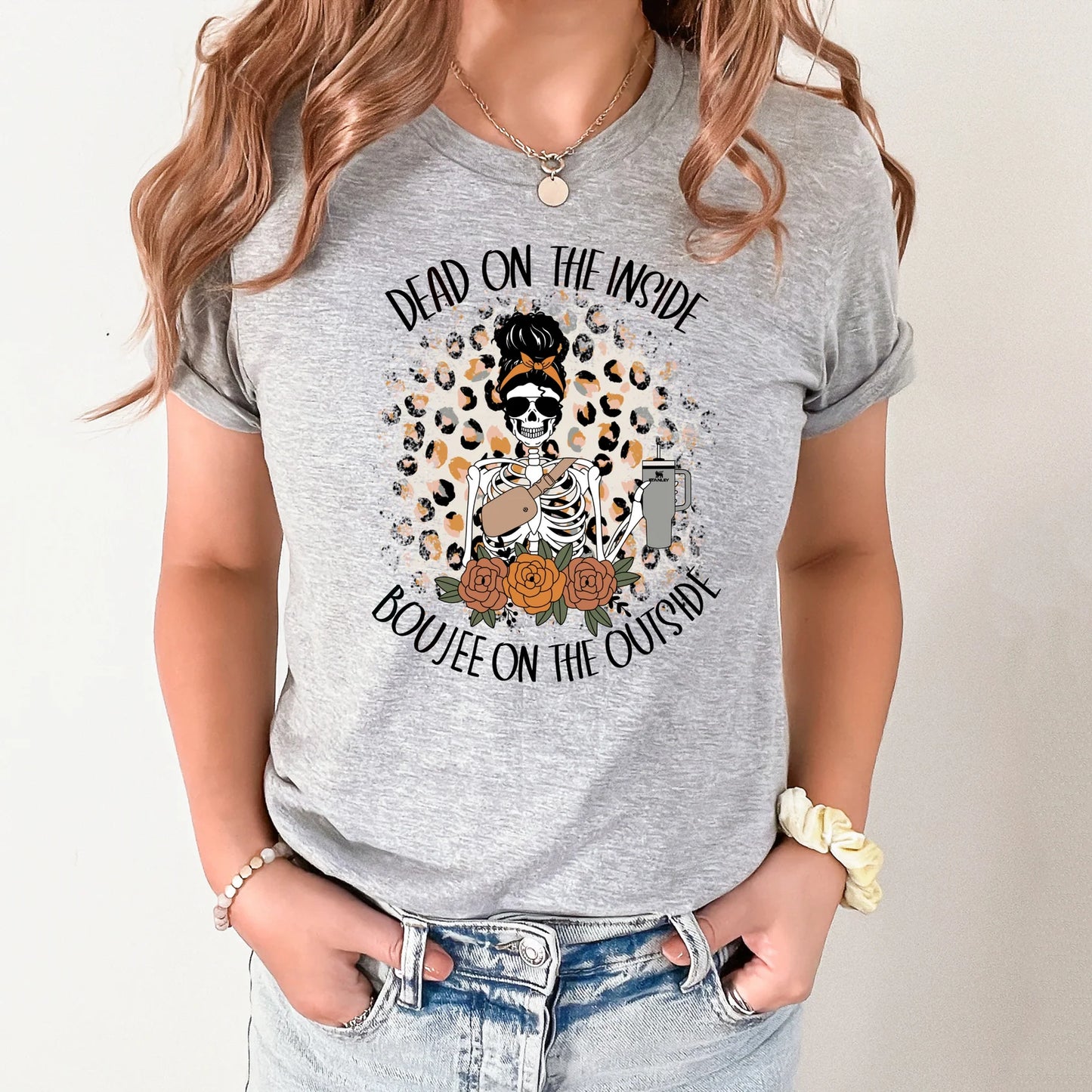 Dead inside Boujee outside Graphic Tee - 3 colors