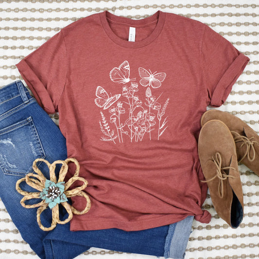 Wildflowers Bloom Graphic Tee - 4 colors