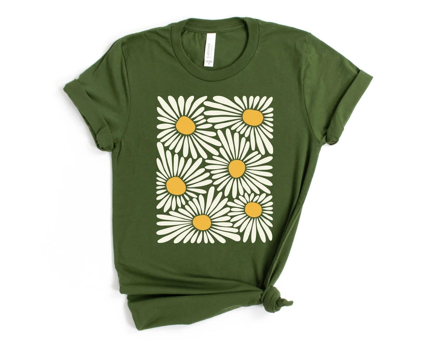 Abstract Daisies Graphic Tee - 3 colors