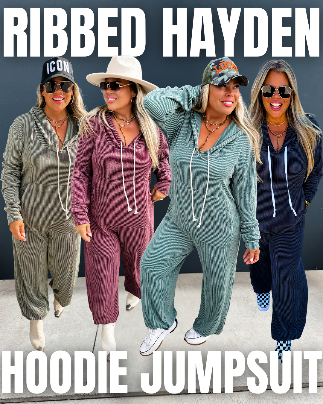 Pre Order: Ribbed Hayden Hoodie Jumpsuit