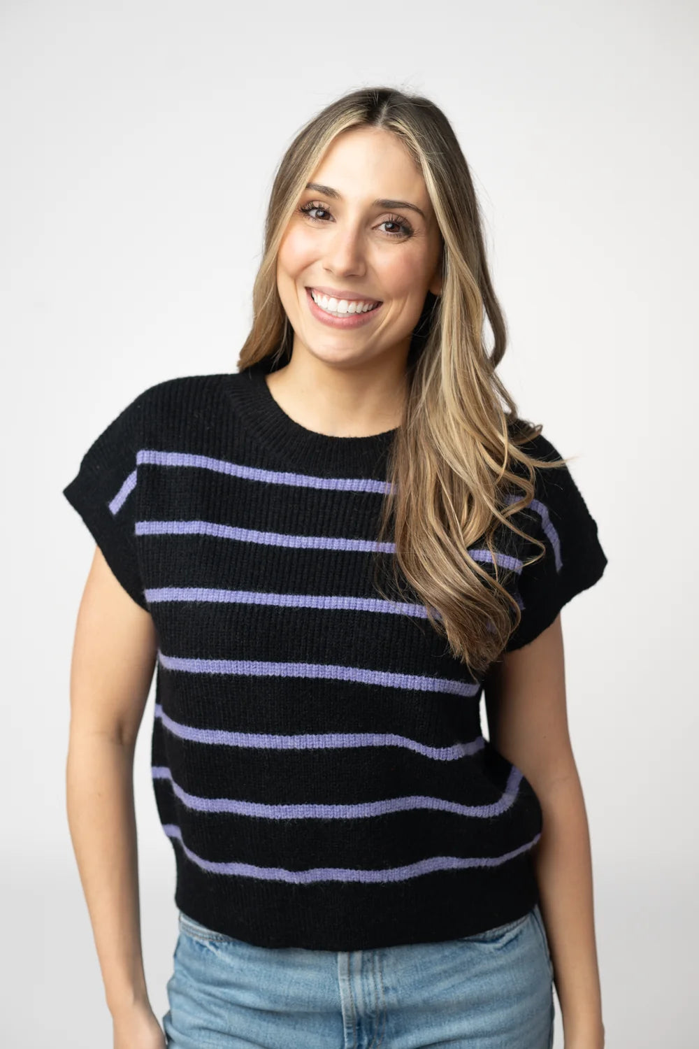 Black and Purple Striped Sweater