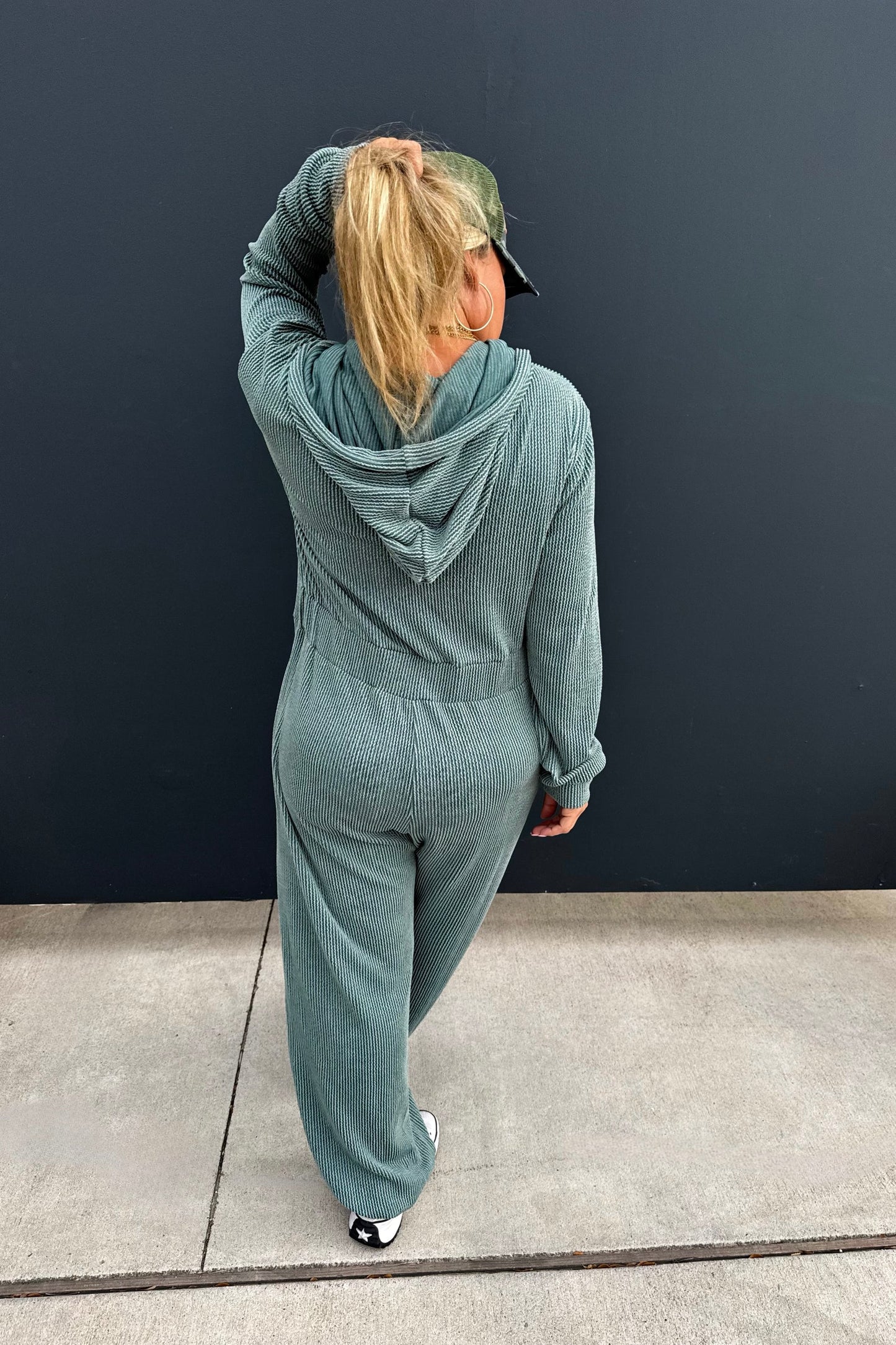 Pre Order: Ribbed Hayden Hoodie Jumpsuit