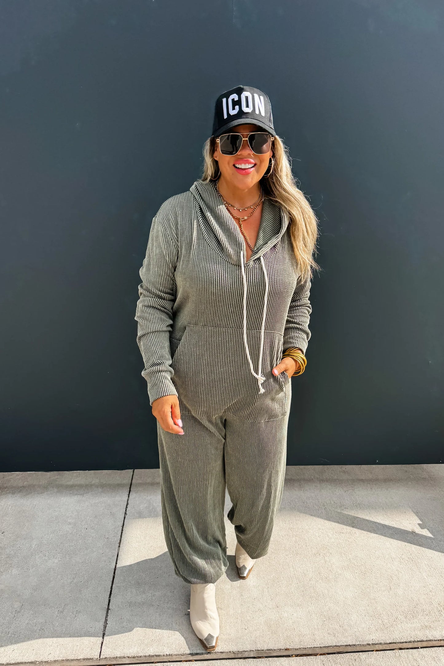 Pre Order: Ribbed Hayden Hoodie Jumpsuit