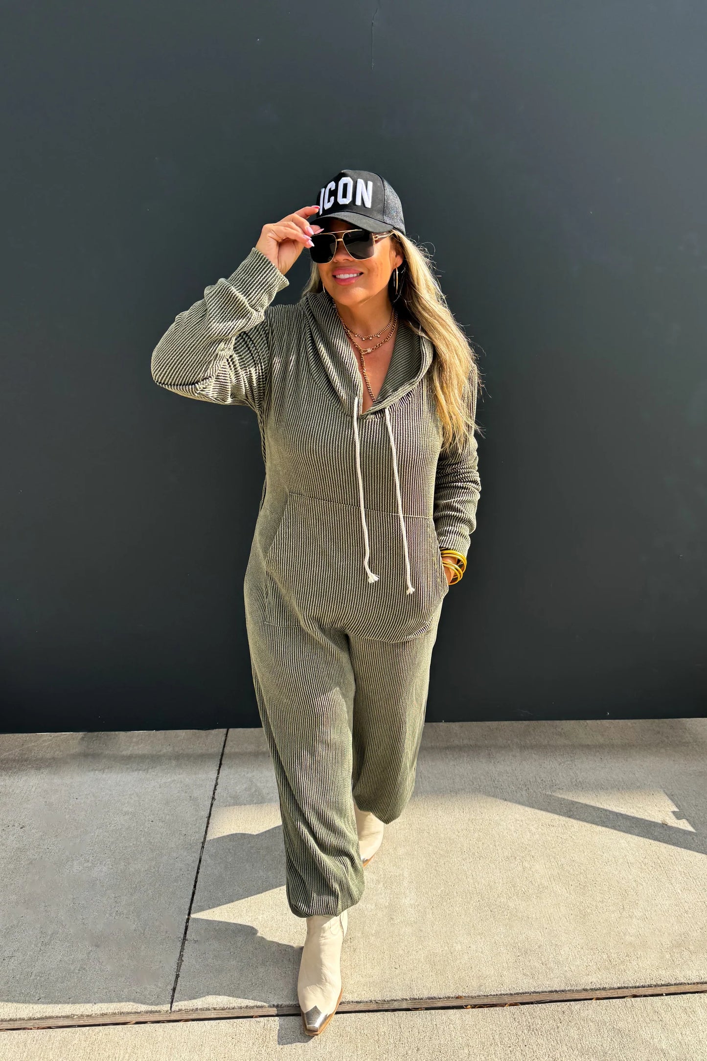 Pre Order: Ribbed Hayden Hoodie Jumpsuit