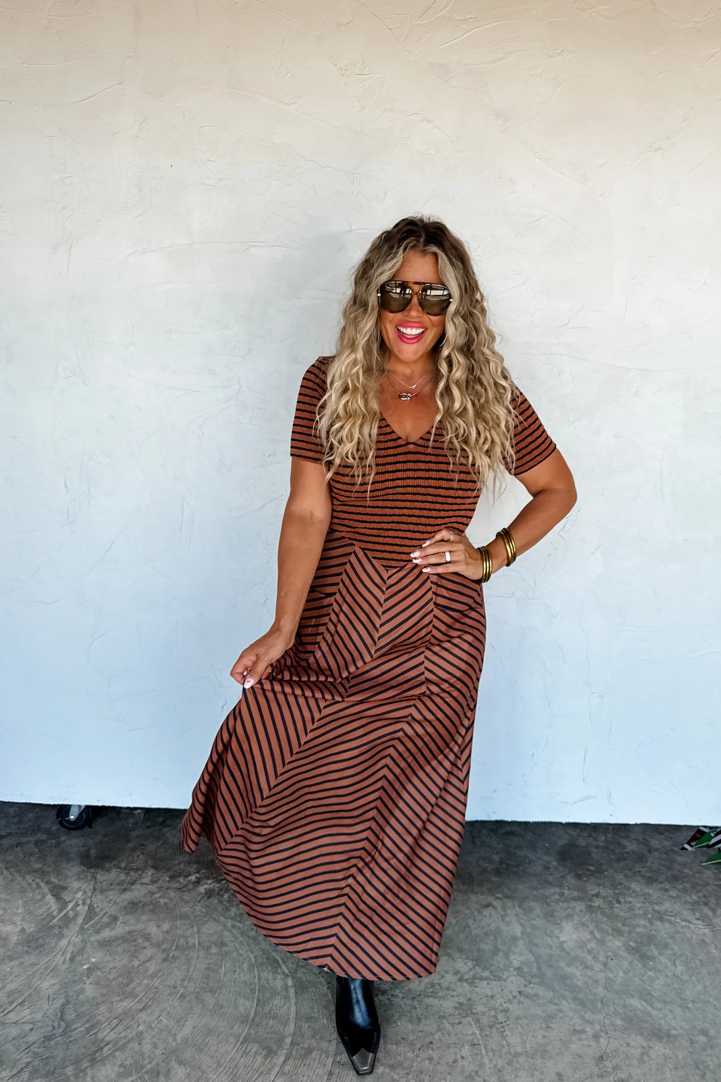Pre Order: Calista Stripe Dress