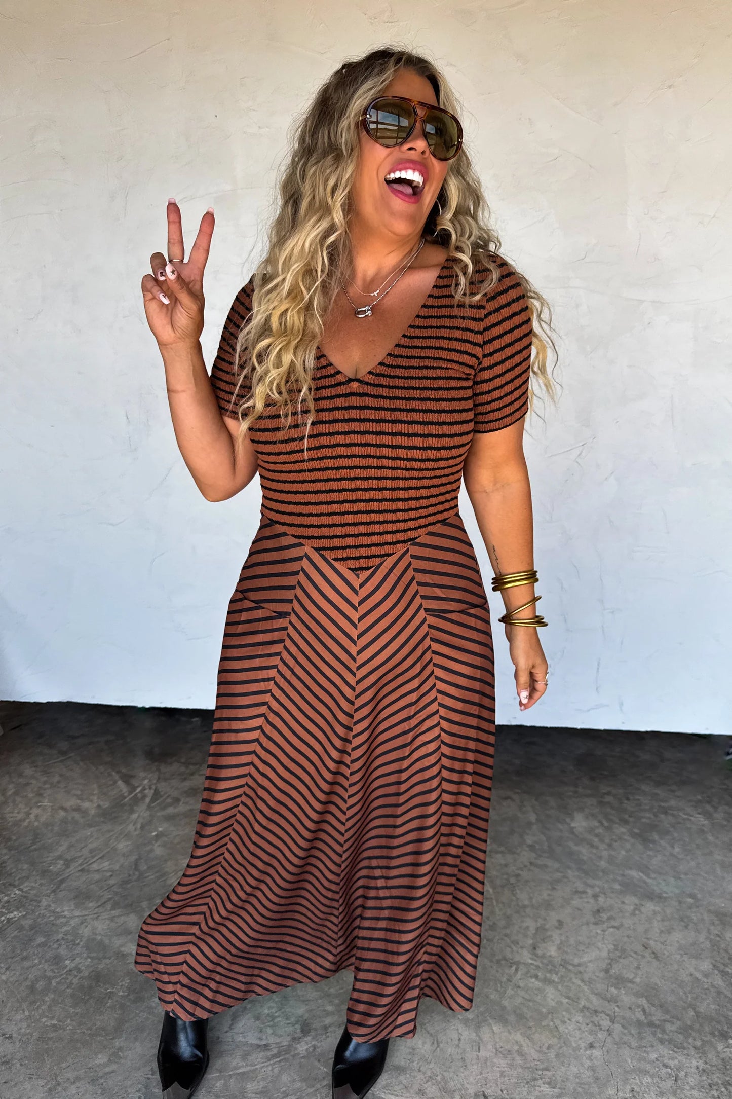 Pre Order: Calista Stripe Dress
