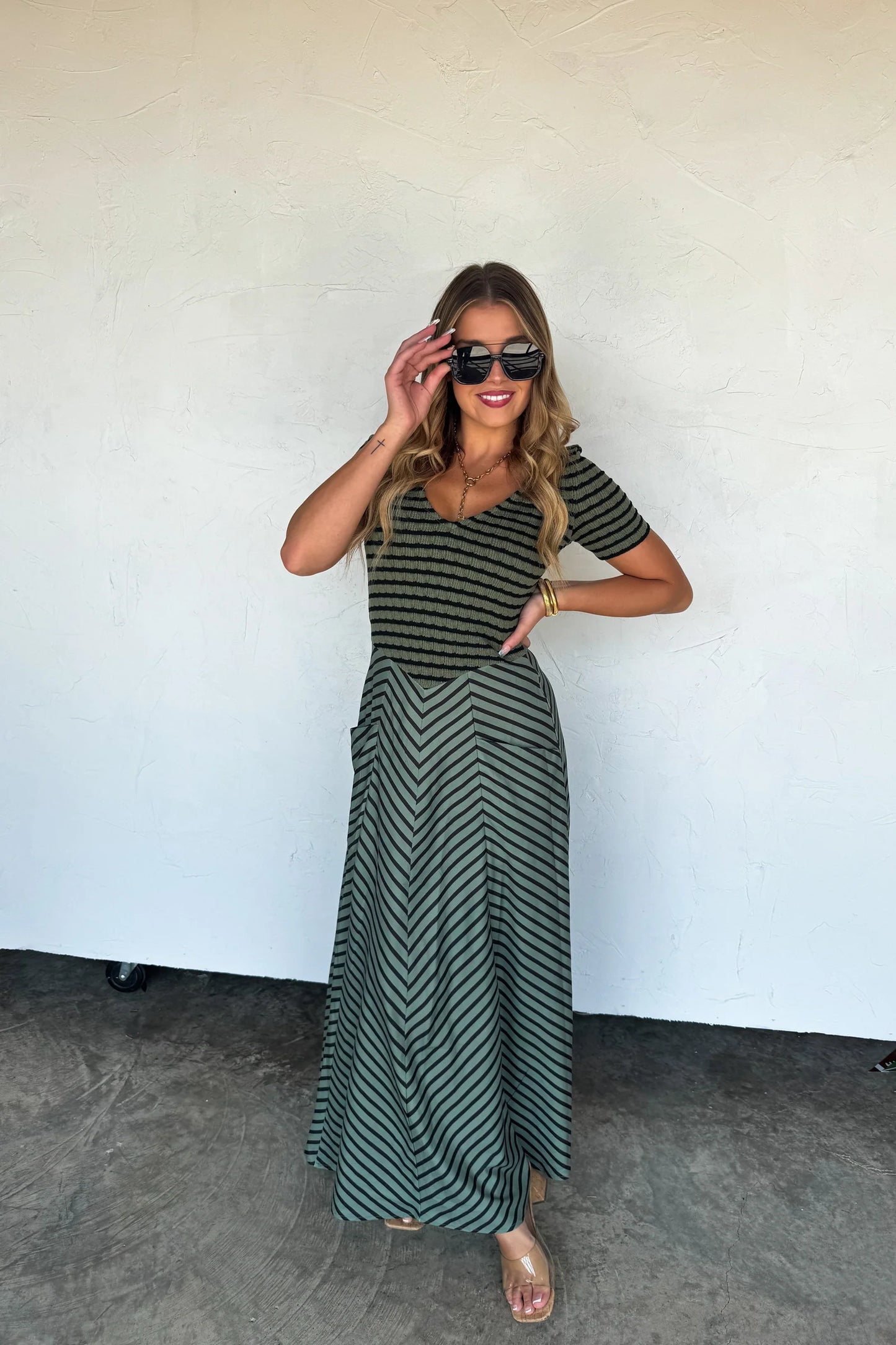 Pre Order: Calista Stripe Dress