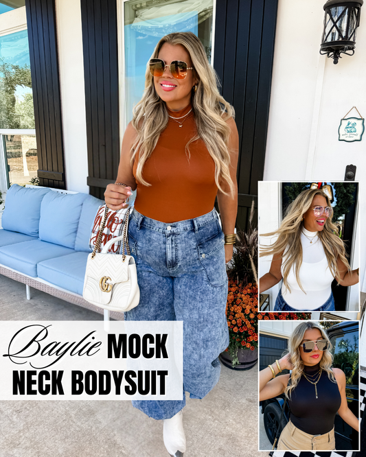 Pre Order: Baylie Mock Neck Bodysuit