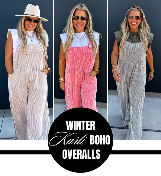 Pre Order: Winter Karli Boho Overalls