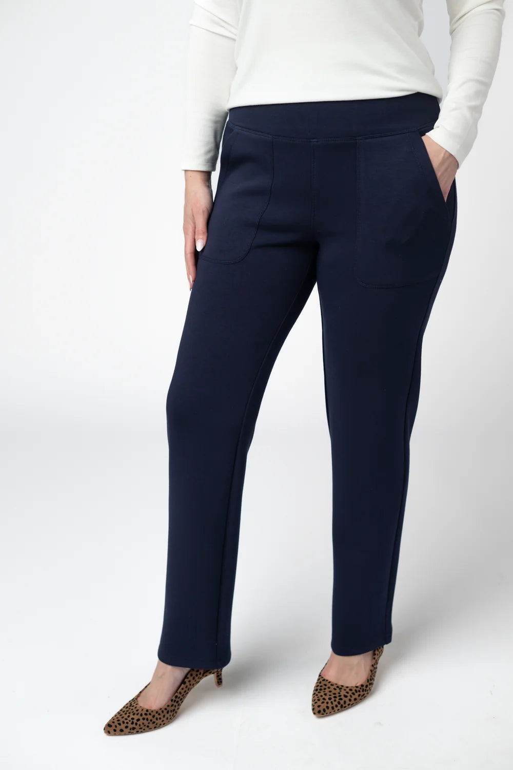 Navy Luxe Ankle Bottoms