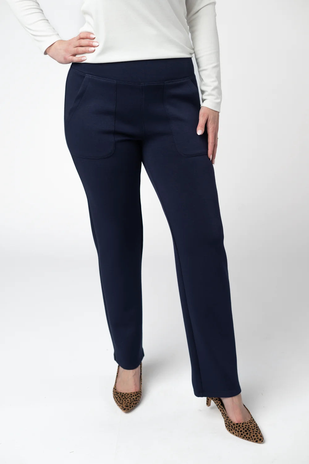 Navy Luxe Ankle Bottoms