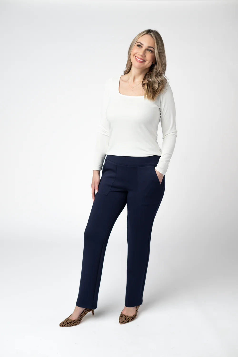 Navy Luxe Ankle Bottoms