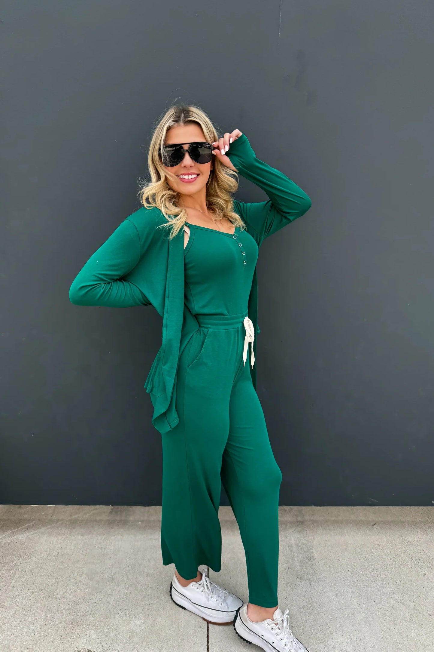 Pre Order: Soft Landing Romper and Cardigan Set