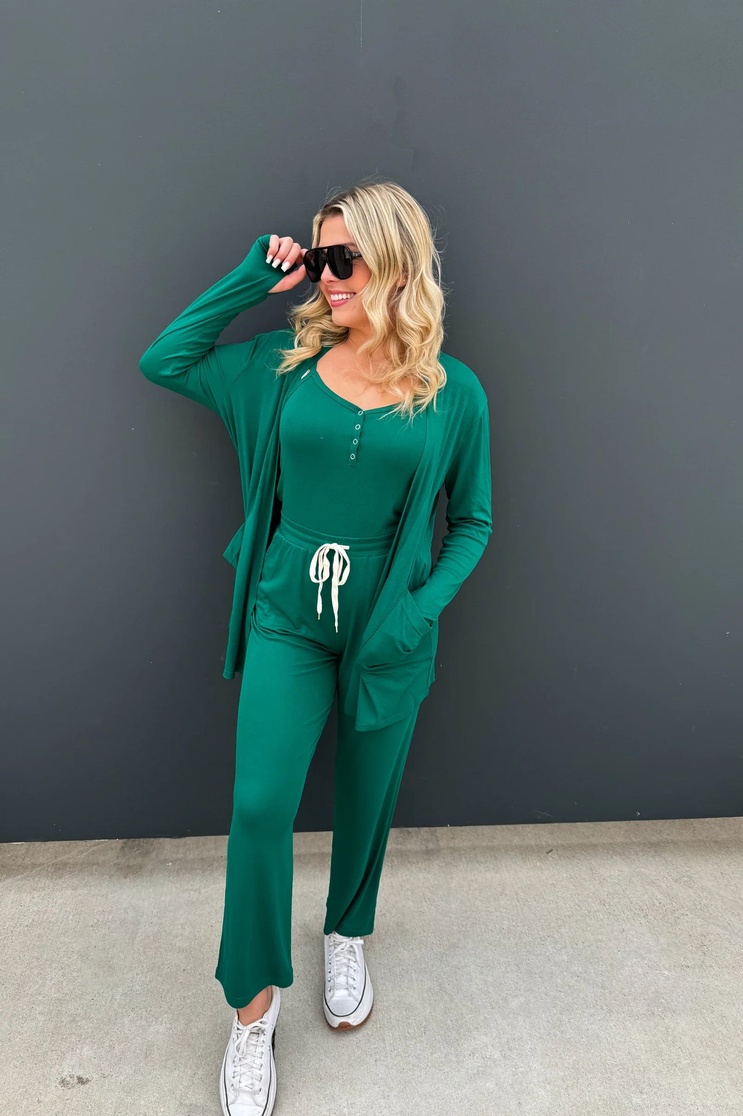 Pre Order: Soft Landing Romper and Cardigan Set