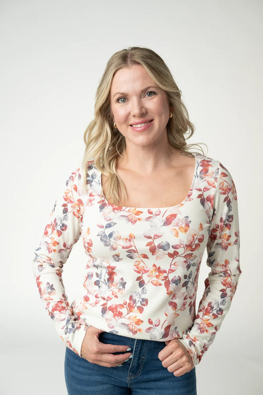 Autumn Watercolor Long Sleeve Top