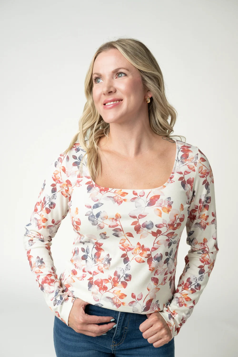 Autumn Watercolor Long Sleeve Top
