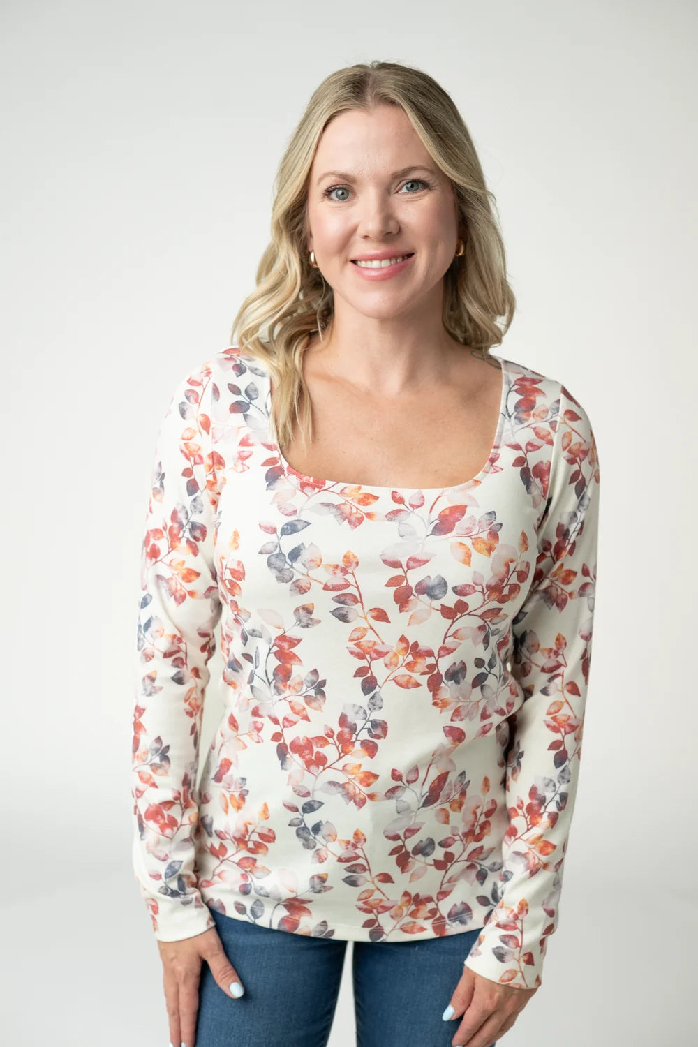 Autumn Watercolor Long Sleeve Top