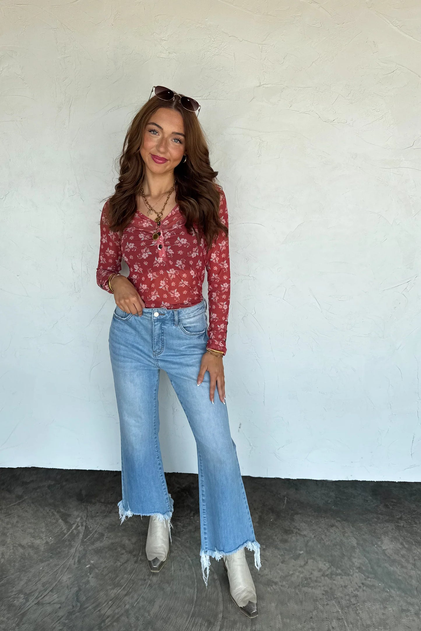 Pre Order: Annie V-neck Mesh Top